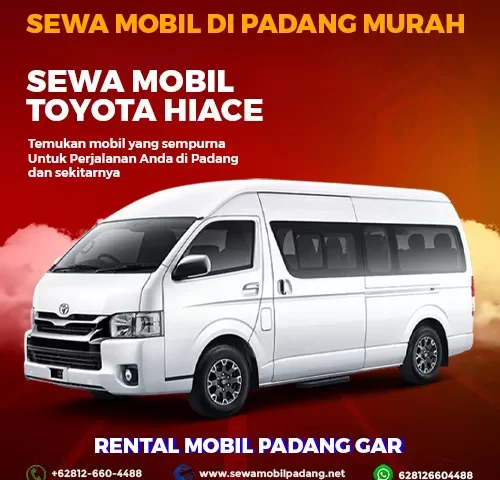 sewa mobil hiace di padang harga rental murah